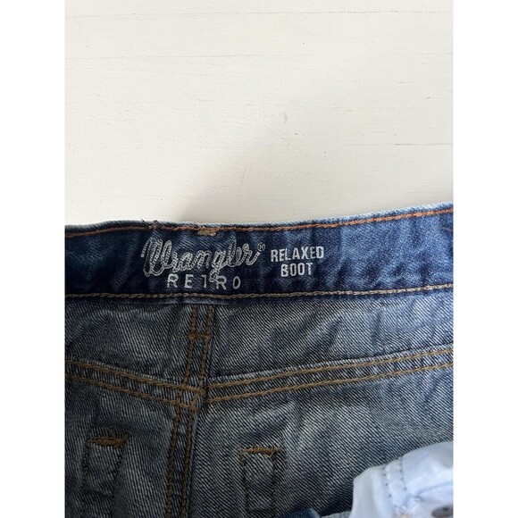 Wrangler Retro Jeans Youth Boys 14 Regular (28x28) Blue Relaxed Bootcut  Western - Picture 3 of 6